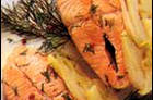 ricette - Bocconcini di salmone con pancetta e olive
